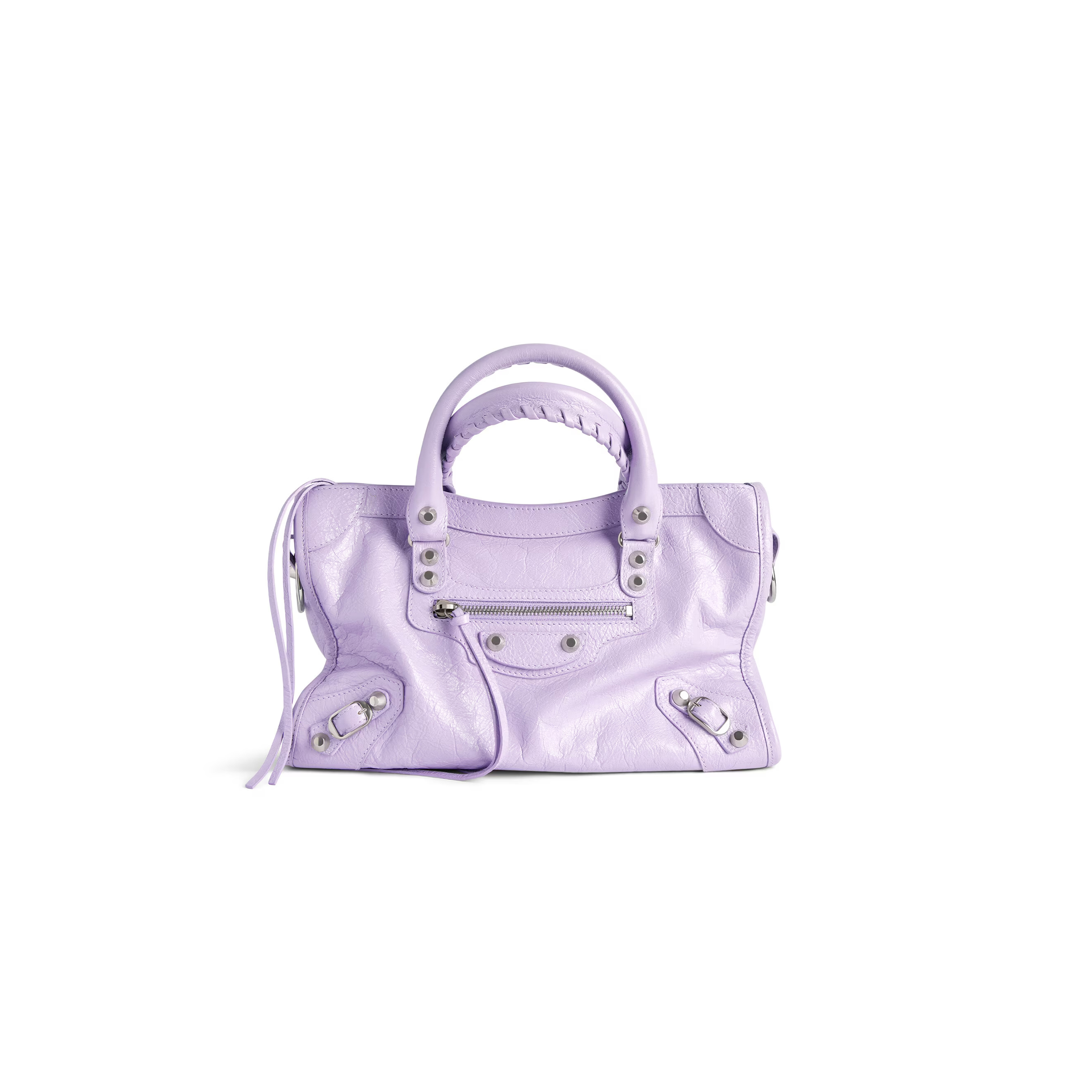 BALENCIAGA WOMEN'S LE CITY BAG SMALL IN LILAC 8114422AA9S5306 (29.9*19.1*9.9cm) BALENCIAGA WOMEN'S LE CITY BAG SMALL IN LILAC 8114422AA9S5306 (29.9*19.1*9.9cm)